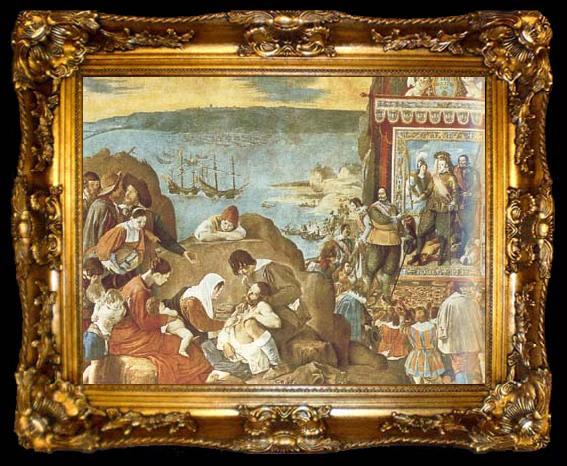 framed  Diego Velazquez The Recapture of Bahia (df01), ta009-2